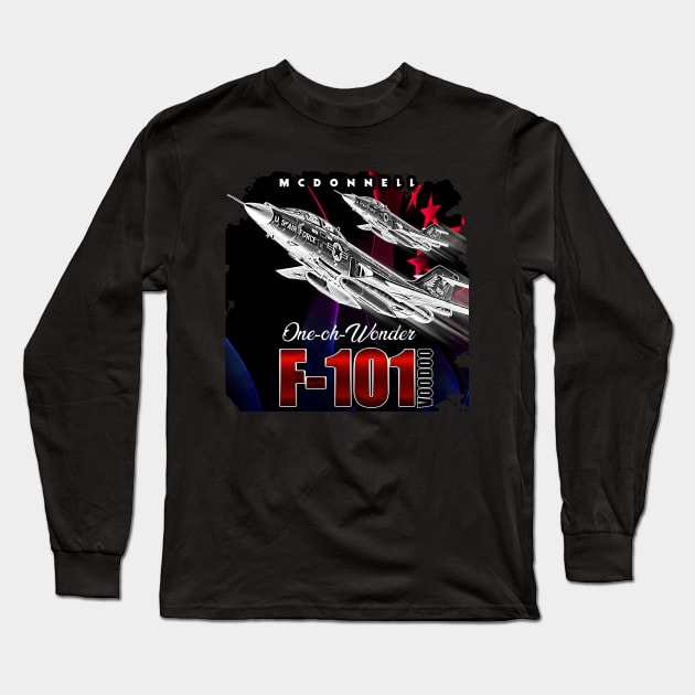 F101  Voodoo USAF long-range Bomber Supersonic Jet Fighter Long Sleeve T-Shirt by aeroloversclothing